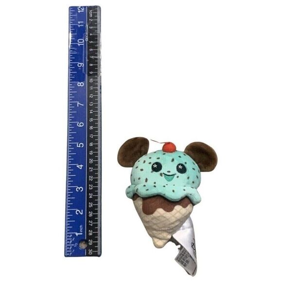 Disney Mickey Mouse Blue Ice Cream Cone Stuffed Animal 5" Wishables Food Series - Picture 8 of 11